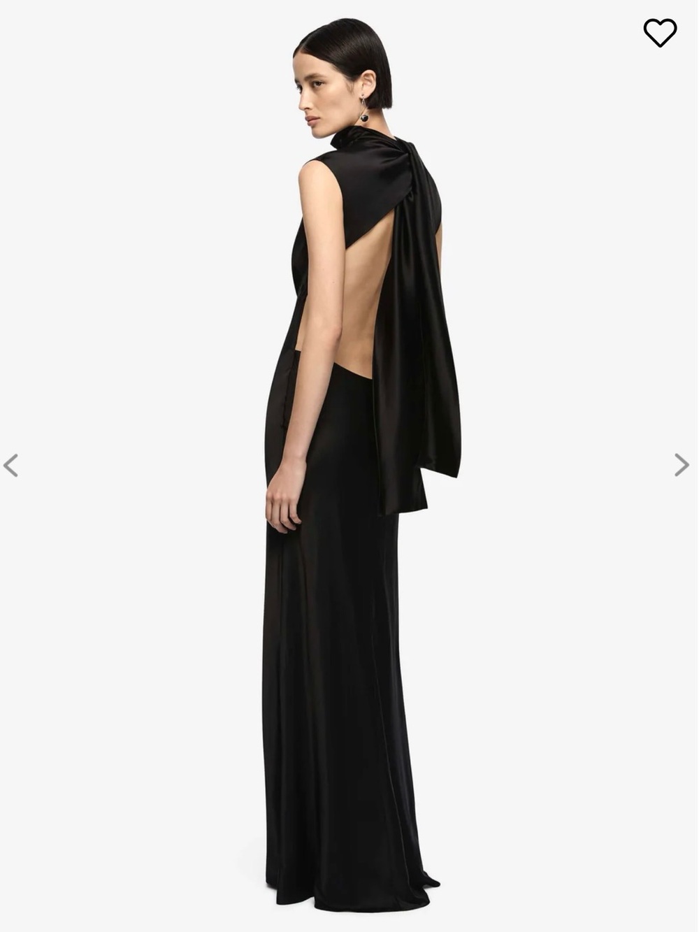 bec + bridge Elias Backless Gown with Draped Bow